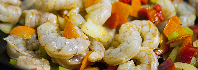 Stir Fry de camarón